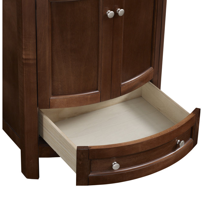 Charlton Home® Thibeault 24'' Single Bathroom Vanity with Ceramic Top